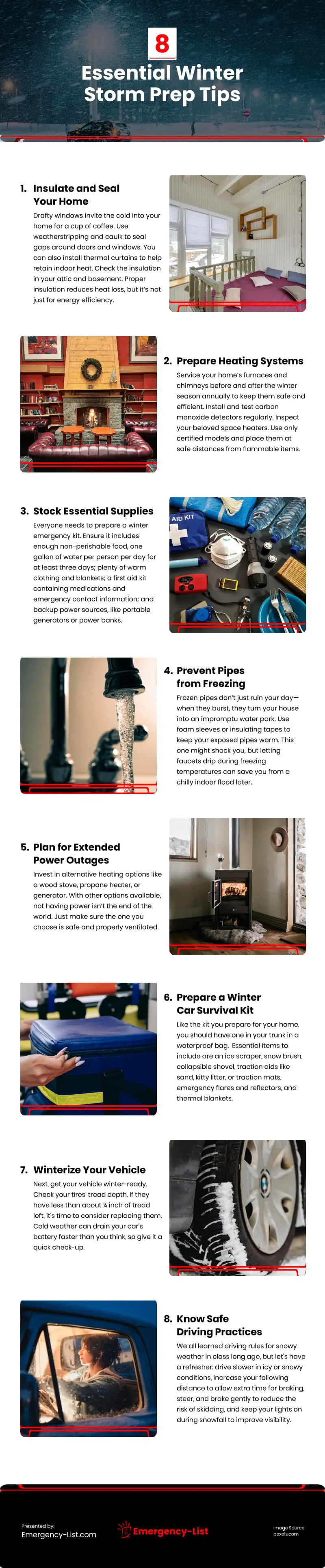 8 Essential Winter Storm Prep Tips Infographic