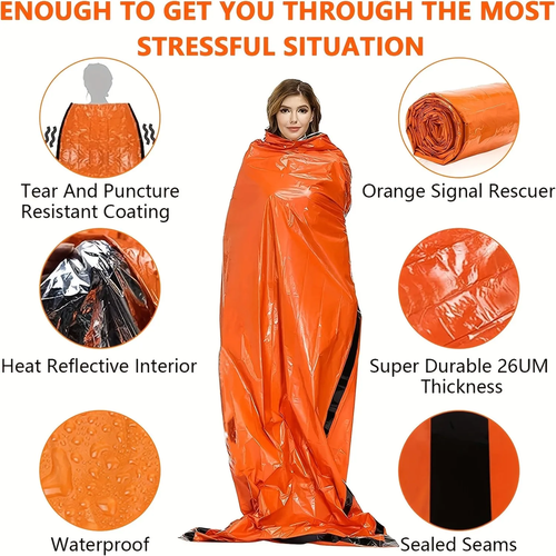 Portable Waterproof Emergency Survival Sleeping Bag Outdoor Edc
