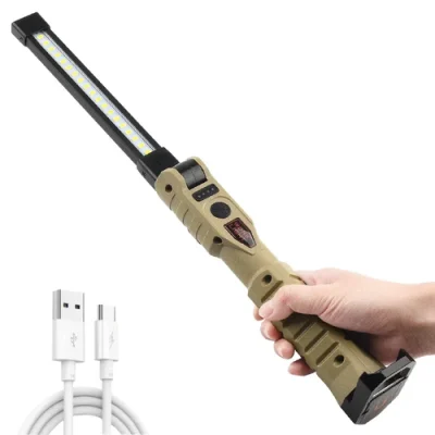 Folding COB XPE LED Work Light Handheld Flashlight with Built-in