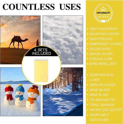 Outdoor Emergency Gold-Sliver Survival Blanket Waterproof First Aid