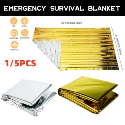 Outdoor Emergency Gold-Sliver Survival Blanket Waterproof First Aid