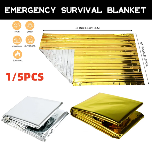 Outdoor Emergency Gold-Sliver Survival Blanket Waterproof First Aid