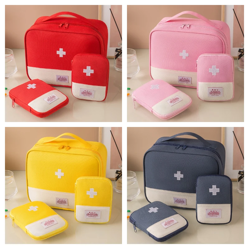 3 Pcs/set Portable Medical Storage Bag Camping Emergency First Aid Kit
