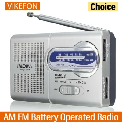 BC-R119 Radio AM FM Battery Operated Portable Radio Best Reception