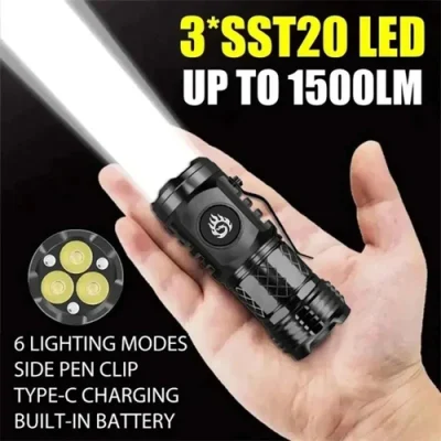High Quality 3*SST20 LED Flashlight 18350 Super Bright Torch