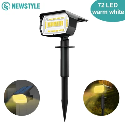 72/108 LEDs Solar Spot Lights Outdoor Waterproof 3 Mode Landscape