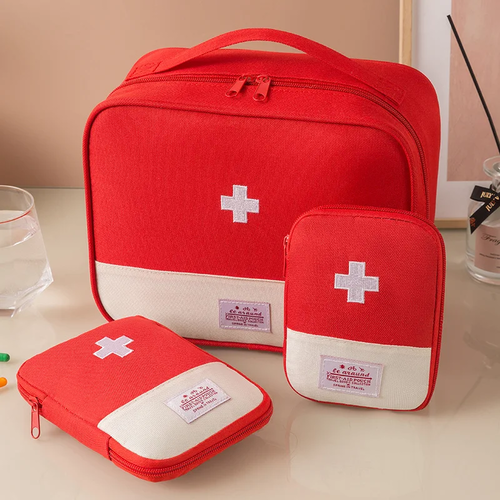 3 Pcs/set Portable Medical Storage Bag Camping Emergency First Aid Kit