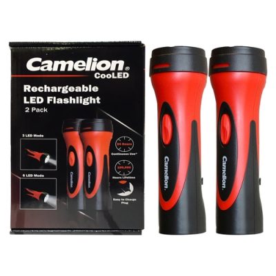 6 LED Rechargeable Plug-In Emergency Ready Flashlight Cardboard Box of