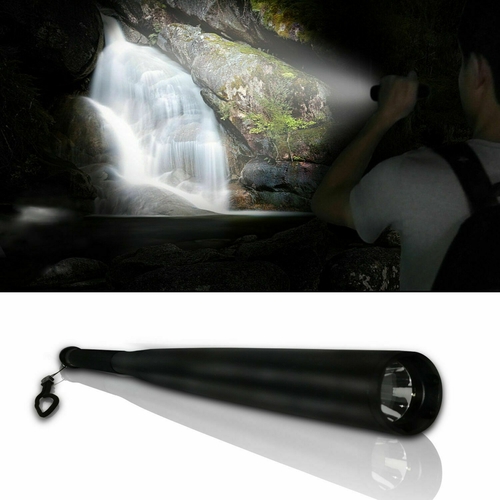 49cm Baseball Bat LED Flashlight Bright Baton Torch Emergency Security