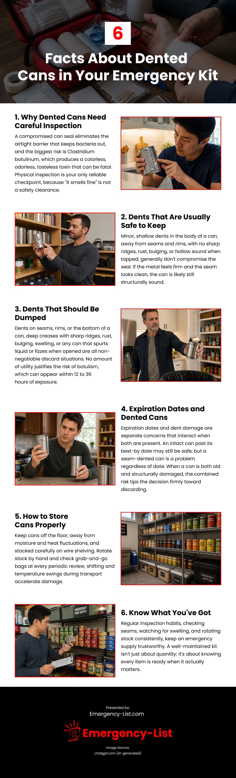 6 Facts About Dented Cans in Your Emergency Kit Infographic 6 Facts About Dented Cans in Your Emergency Kit Infographic